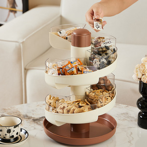 Organizador de Cocina Giratorio de Gran Capacidad, Estante de Almacenamiento de <span class=keywords><strong>Alimentos</strong></span> Multicapa, Estante de Almacenamiento Multifuncional, Soporte para Bolsitas de Té - Product Image 5