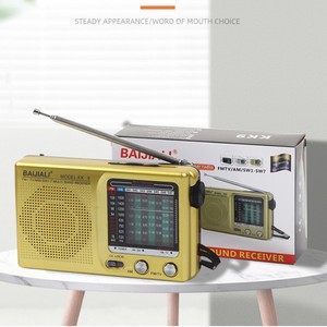 Radio Retro de 9 Bandas FM AM SW, Receptor Portátil Mundial, Plástico ABS, Altavoz Integrado, Batería Recargable, Estilo Clásico - Product Image 5