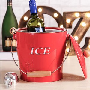 Cổ Điển Bia Kim Loại Xô Đá Với 5L Công Suất Và Mở Chai DIY In Mạ Kẽm Sắt Cho Đảng Với Kẹp Bao Gồm - Product Image 4