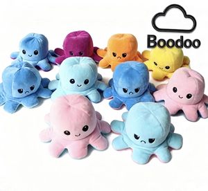 Vente en gros Boodoo à bas prix, adorable poupée <span class=keywords><strong>pieuvre</strong></span> en <span class=keywords><strong>peluche</strong></span> réversible double face, jouet anti-stress - Product Image 1