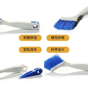 Crevice <b>Brush</b> Nylon Bristles Grip Handle For <b>Cleaning</b> Wall Corner Door Window Groove Kitchen Stove - Product Image 1
