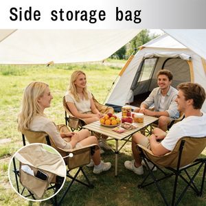 Tavolo e Sedie Pieghevoli Portatili per Picnic, Tavolo da Campeggio in Lega di Alluminio con Quattro Sedie, <span class=keywords><strong>Set</strong></span> Tavolo e Sedie da Campeggio - Product Image 2