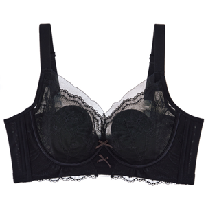 Reggiseno Evenyoung Sottile Floreale Traspirante <span class=keywords><strong>con</strong></span> Coppa 3/4, <span class=keywords><strong>Ferretto</strong></span> e Spalline Regolabili per Donne - Design Sexy - Product Image 4