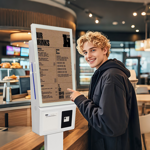 Kiosques de paiement autonomes 21,5 pouces sous Android/Windows à double système pour la commande en libre-service pour les magasins de boissons - <span class=keywords><strong>Prix</strong></span> de détail - Product Image 3