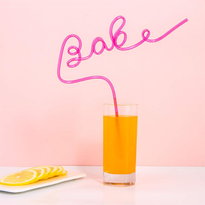 Pailles en PET créatives et tendance en forme de lettres, réutilisables, sans BPA, colorées, <span class=keywords><strong>pour</strong></span> fêtes d'<span class=keywords><strong>anniversaire</strong></span> et mariages - Vente en gros - Product Image 4