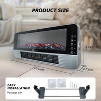 Minuterie murale 2 en 1 Chauffage rapide PTC Smart Home Heater With 3D Flame Remote Touch Control Display For Living Shower Room