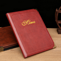 Ukuran khusus klasik Hotel klub Bar Spa Makanan Cepat daftar anggur buku Menu kulit PU Folder Menu restoran kopi