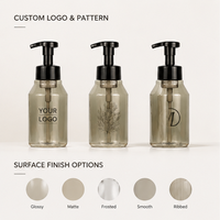 Botol Sabun Cair Kosong PET 250ml Bentuk Silinder Premium Grosir dengan Logo Kustom, Berbagai Pilihan Finishing Permukaan, untuk Kamar Mandi dan Perjalanan