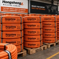 Câble de soudage électrique flexible en cuivre gainé de caoutchouc 1/0 AWG avec courant nominal de 200A pour les machines de soudage à l'arc et les centrales électriques