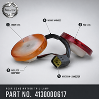 Pour camion minier Sinotruk HOWO MT86, feu arrière combiné 4130000617, lampe ronde ambre rouge, pièces détachées automobiles, vente en gros Chine