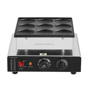 Machine à dorayaki commerciale WeWork, 9 pièces, machine à crêpes et à pancakes, machine à poffertjes, machine à gaufres, <span class=keywords><strong>mini</strong></span>-machine à pancakes hollandais - Product Image 4