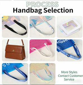 美しいエコフレンドリーなホログラフィック大型ビーチトートクリアギフトショッピングバッグ、ゴムPVCシリコンカスタムバッグ、女性の日常生活に - Product Image 4