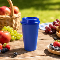 Tasses à café réutilisables de 16 oz avec couvercles, gobelets en plastique givré pour boissons chaudes et boissons froides, tasses de voyage