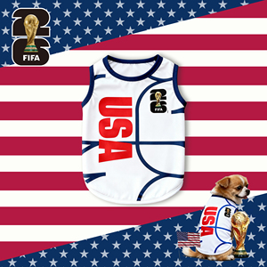 FIFA World Cup Officiële Licentie Huisdierkleding Hondenkleding Ultralichte Luxe Hondenkleding Meerdere Landen Voetbalteam T-shirts - Product Image 2
