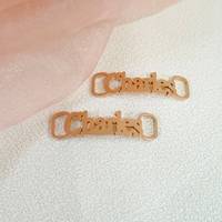 Boucle de chaussure personnalisée avec nom, clips métalliques pour lacets avec logo personnalisé, attache de nom pour chaussures, étiquette de chaussure