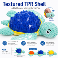 Jouet pour chien en peluche TPR en forme de tortue avec coquille texturée, jouet pour chien en forme d'animal, fournisseur en gros