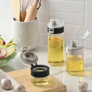 Mini Moderner Speiseöl- und Essigspender Luxuriöse Glasölflasche für die Küche mit Logo und Vorgedrucktem Etikett - Product Image 5