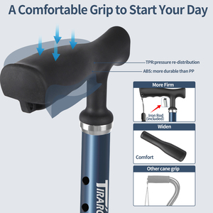 Nuovo Arrivo: Bastone da Passeggio Pieghevole Regolabile, Punta Rinforzata per <span class=keywords><strong>Tutti</strong></span> i Terreni, Nuovo Stile 2025 - Product Image 2