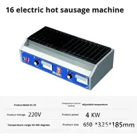 Équipement professionnel pour en-cas, machine à hot-dogs automatique électrique à rouleaux en acier inoxydable 8 16 24, machine à hot-dogs 110v 220v