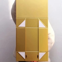 Boîte cadeau pliable de luxe avec logo, faible MOQ, avec couvercle à fermeture magnétique