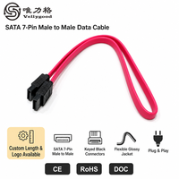 Pabrik Dijual Panas Hard Disk Drive Optik 40Cm SATA 2.0 Kabel Merah Kabel SAS Kabel Dual Channel Keras drive Kabel Data