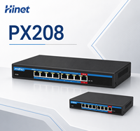 Extensor PoE Gigabit de 7 Puertos, Entrada 802.3bt, Salida 7x PoE+, Repetidor Ethernet de 100m para Cámara IP, Red Industrial