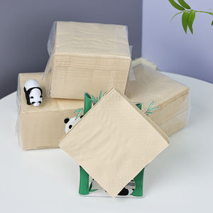 Pañuelo facial de doble capa altamente suave y absorbente para restaurantes y cafeterías hecho de pulpa de bambú en color natural - Product Image 6