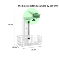 Support mural robuste pour moniteur médical, en aluminium, réglable, avec panier pour moniteur patient Mindray