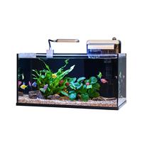 Aquarium d'eau douce de style néerlandais avec LED à clipser, filtre intégré, vente en gros, OEM, ODM, fourniture personnalisée