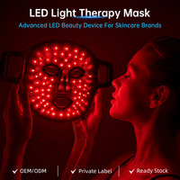 Masque de beauté LED 7 couleurs à marque privée, 100 pièces, appareil de luminothérapie faciale LED, longueur d'onde personnalisée, emballage avec logo