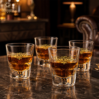 150ml octogonal fond épais verre à whisky KTV Barware verre à bière résistant à la chaleur verser sur tasse à café