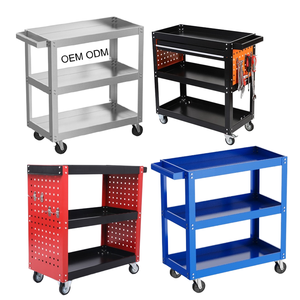 Workshop Professional Heavy Duty Roller <b>Tool</b> Cabinet with Lockable Drawers and Side Tray for Garage Metal Storage - Product Image 1