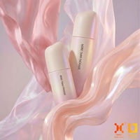 H 582 Pot cosmétique vide personnalisé, flacon pompe en verre pour toner et lotion, ensemble d'emballage pour soins de la peau avec col en PP, impression de surface personnalisée
