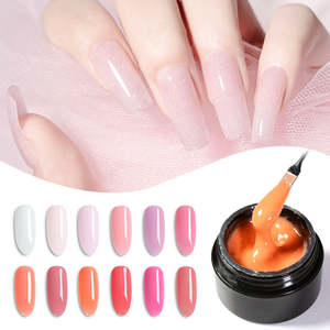 Esmalte de <span class=keywords><strong>gel</strong></span> duro rosa claro y blanco <span class=keywords><strong>Gel</strong></span> de extensión de <span class=keywords><strong>3</strong></span> colores 56g Constructor de esmalte de uñas UV No se quema para aplicaciones de bricolaje - Product Image 2