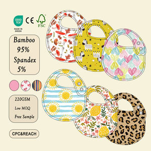 Bavoir de nourriture pour bébé en bambou imperméable pour enfants garde Anti-sale bébé conceptions imprimées en bambou biologique bavoirs cadeaux pour bébé - Product Image 1