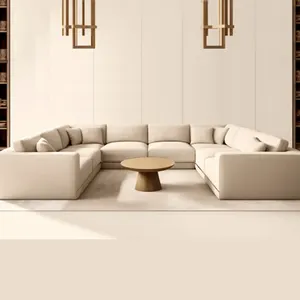 Divano ad angolo di lusso italiano a forma di U Set mobili soggiorno divano casa di alta qualità