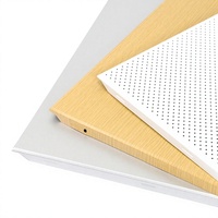 Plaques de plafond en alliage d'aluminium modernes, imperméables et isolantes, 600x600mm, à clipser, faux plafond suspendu