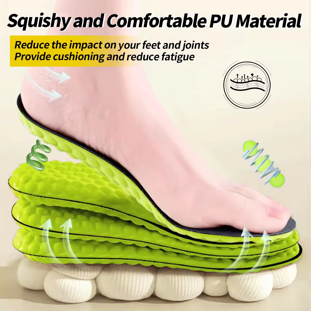 FootMaster Solette Ortopediche Per Uomo E Donna – Supporto Pesante, Assorbimento Urti, Per Scarpe Da Lavoro E Sportive