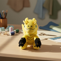 Peluche personnalisée de dessin animé mignonne, figurine de dragon en peluche, jouets de créateur d'anime pour enfants, cadeau, jouet en peluche