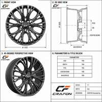 Jantes forgées monobloc CF 18 20 22 pouces 6x139.7 PCD usinées CNC compatibles avec Toyota Land Cruiser LC300 ODM