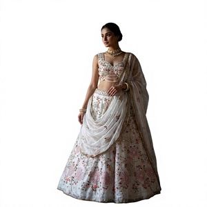Divyam Creation Elegant for Embroidered <b>Lehenga</b> Choli Set Floor-Length Traditional Wedding Wear <b>Women</b> India Pakistan Silk - Product Image 1