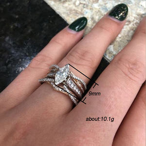 Anello impilabile in pietra stile Queen da donna, elegante gioiello di tendenza per le dita - Product Image 2