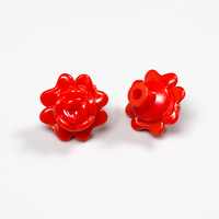 Tête de rose en plastique DIY avec tige verte pour artisanat, bouquets, décoration intérieure et pièces de jouets – Accessoire de fleur en briques de construction