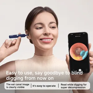 Ensemble d'<span class=keywords><strong>otoscope</strong></span> visuel intelligent - Nettoyeur de cérumen flexible en forme de serpent avec WiFi, caméra HD et pinces |   Instruments d'examen ORL - Product Image 4