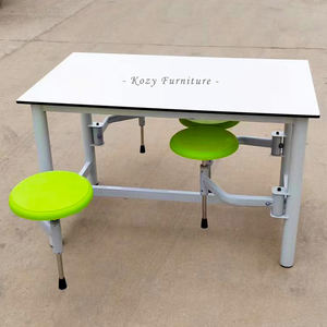 <strong>Canteen</strong> <strong>Table</strong> and Chair Combination Factory School Students Conjoined <strong>Table</strong> 4 People Retractable Fast <strong>Table</strong> Customization - Product Image 4