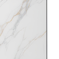 Panneau mural en PVC effet marbre 1220x2440x3mm, haute brillance, imperméable, panneau décoratif 3D pour l'intérieur des hôtels et salles de bain