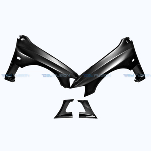 Para Mitsubishi Lancer Evolution Evo 7 8 9 2001-2007, estilo VRS, guardabarros delantero ventilado parcialmente de fibra de carbono, alerones, kits de carrocería. - Product Image 3