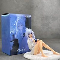 Figurine de collection Fan Art de la sorcière Elaina, modèle PVC de fille anime assise en pyjama, cadeau pour les amateurs de manga, jouet de décoration pour chambre