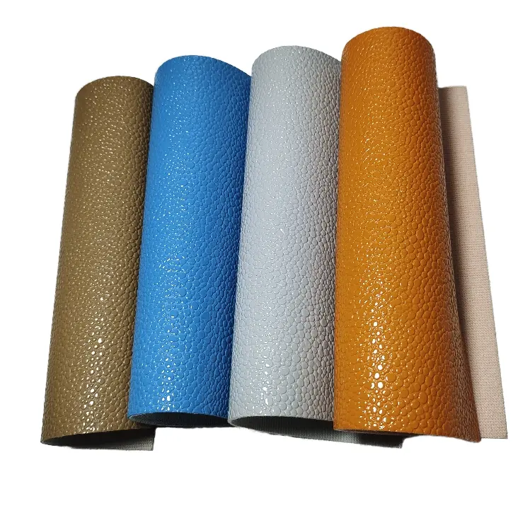 Commercio all'ingrosso in PVC pelle artificiale perla di pesce con finitura lucida borsa impermeabile decorazione per esterni per la casa tessuti oggetti uso divano