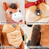 Peluche originale Muscle Horse 50 cm, grande taille, jouet en peluche personnalisé, berceuse pour bébé, jouet en peluche rembourré avec Bluetooth